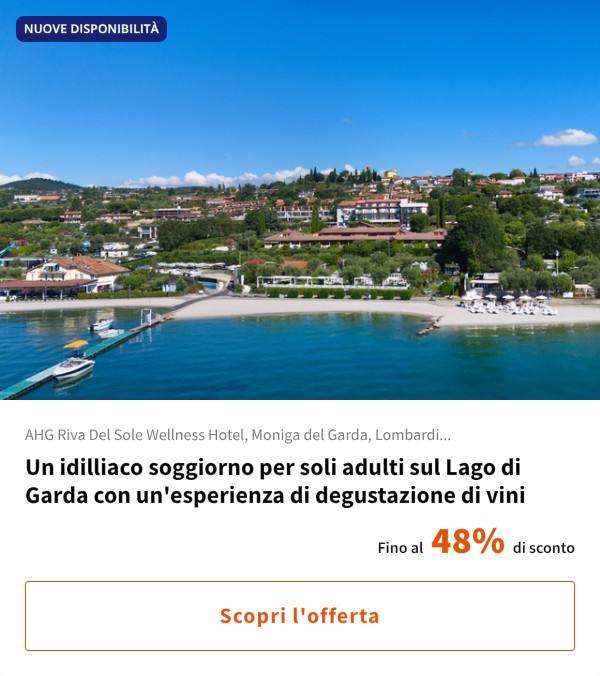 Un idilliaco soggiorno per soli adulti sul Lago di Garda con un'esperienza di degustazione di vini
