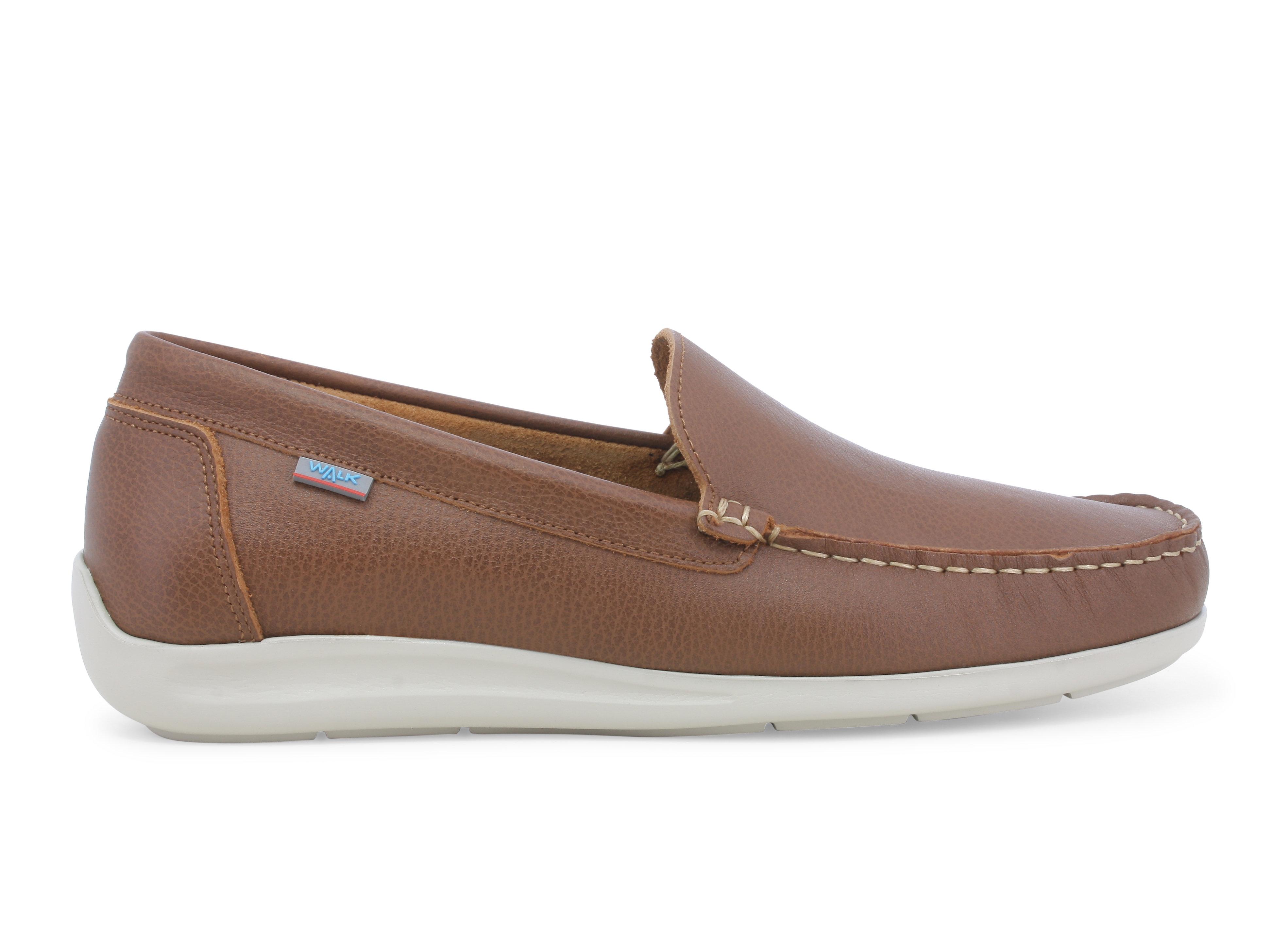 Mocassino slip-on uomo in pelle marrone u18030q