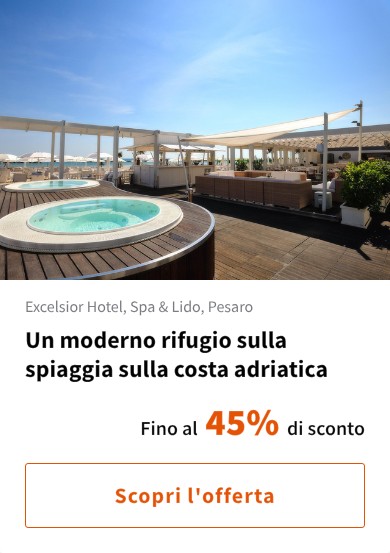 Un moderno rifugio sulla spiaggia sulla costa adriatica