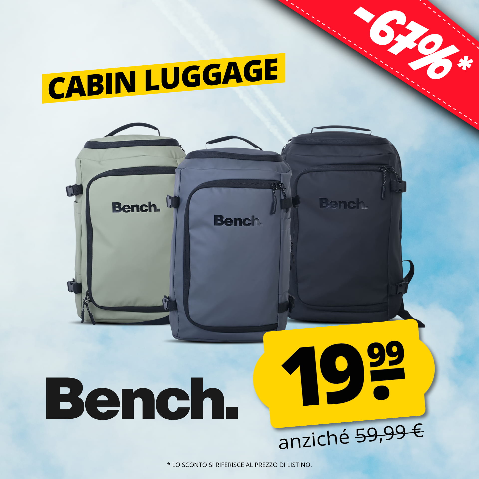 bench chamonix lite cabing bag bagaglio a mano