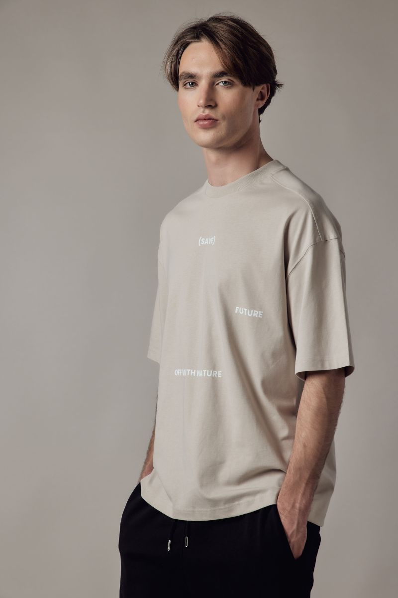 T-Shirt Loose Fit Unisex Beige