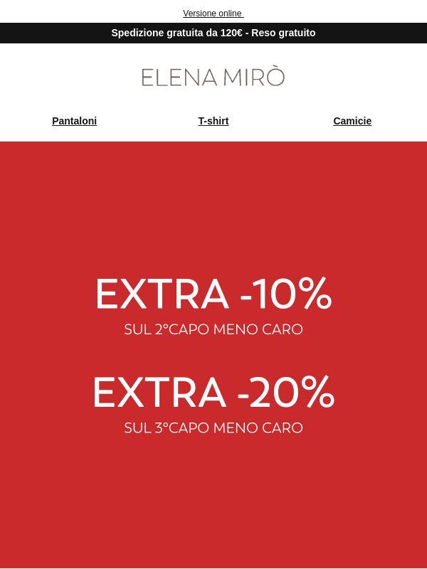 Saldi: tutto -50% + fino al -20% EXTRA