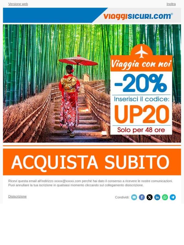 - 20% su tutte le nostre polizze!