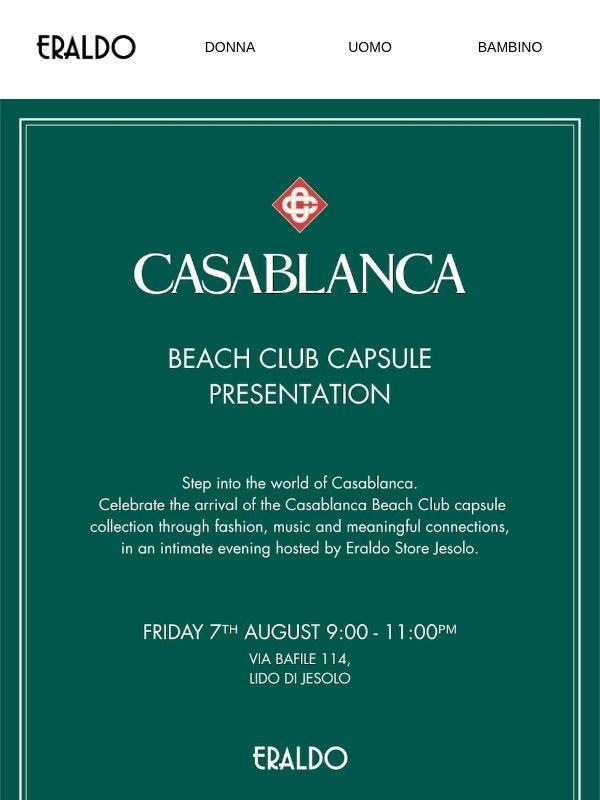 Casablanca Beach Club arriva da Eraldo