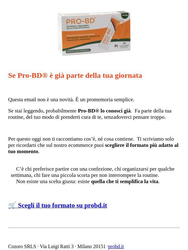 Se Pro-BD® è già parte della tua giornata 🌿