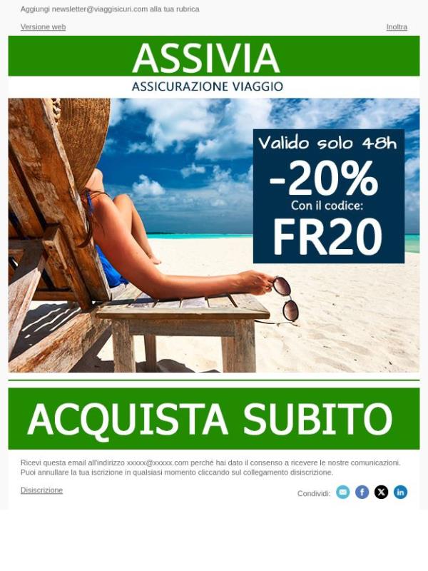 - 20% su tutte le nostre polizze!