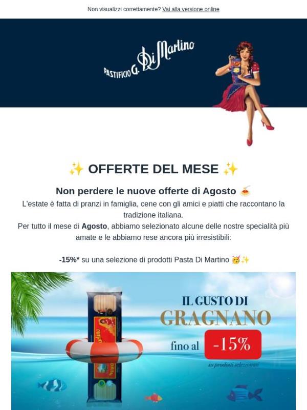 Acquista ora e risparmi il 15%! 🔥
