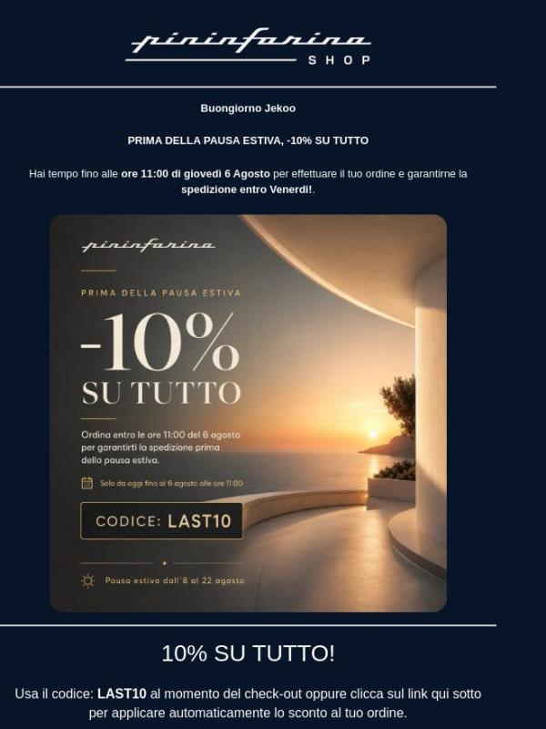 Jekoo- Ultime ore prima della pausa estiva: -10% su tutto