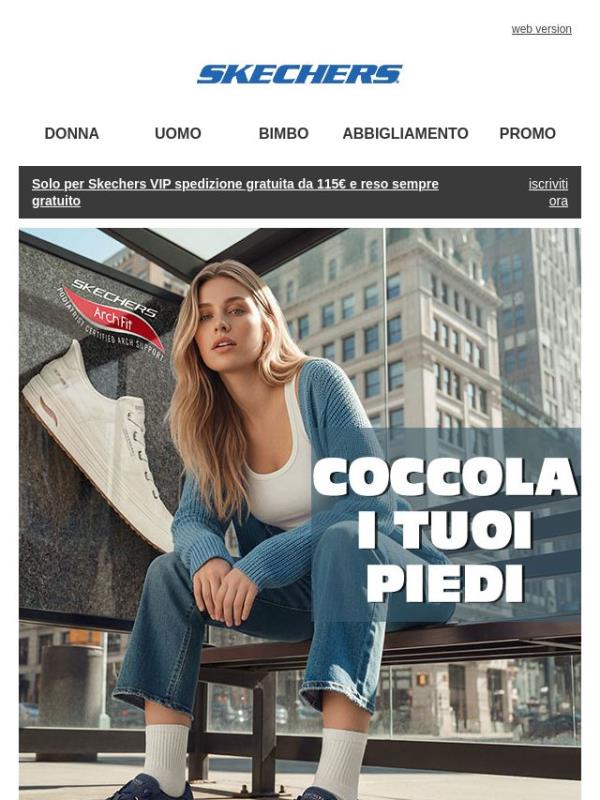 Coccola i tuoi piedi con il supporto Arch Fit