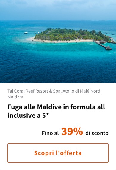 Fuga alle Maldive in formula all inclusive a 5*