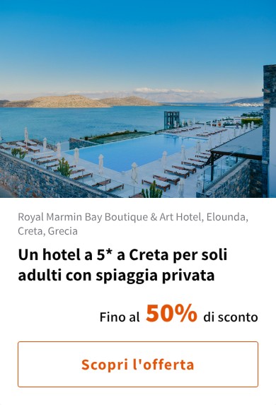 Un hotel a 5* a Creta per soli adulti con spiaggia privata