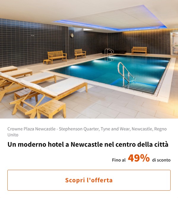 Un moderno hotel a Newcastle nel centro della città