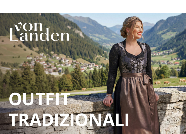 Tradizionale abito smanicato Dirndl con fiori, grembiule di raso e scollo rettangolare