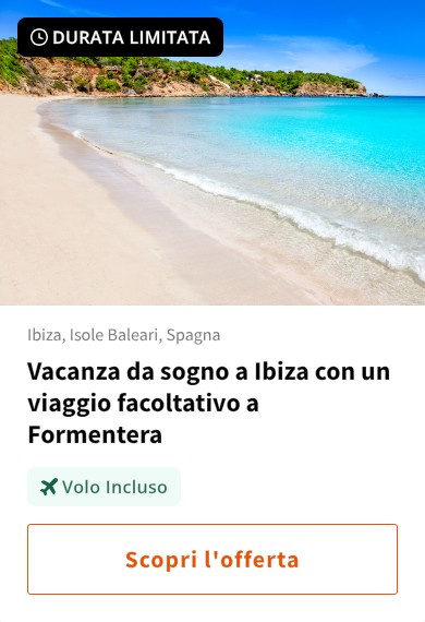 Vacanza da sogno a Ibiza con un viaggio facoltativo a Formentera