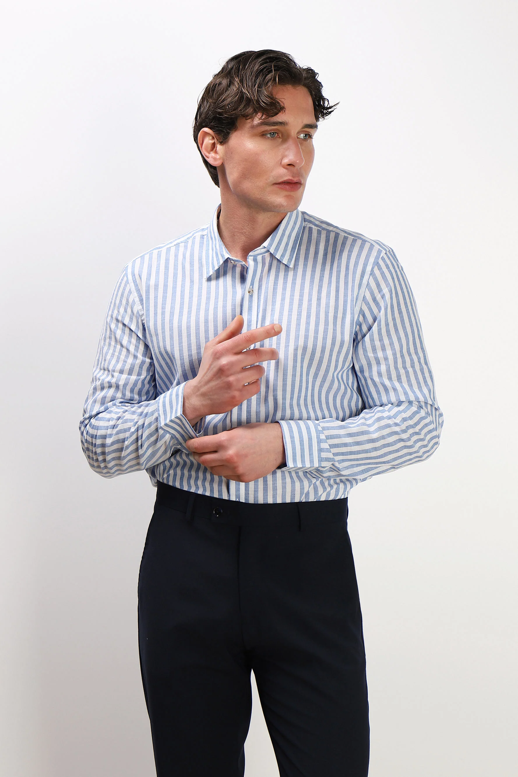 Image of CAMICIA COTONE SLUB 
