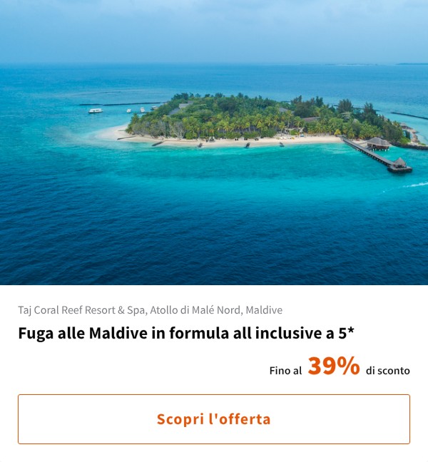 Fuga alle Maldive in formula all inclusive a 5*