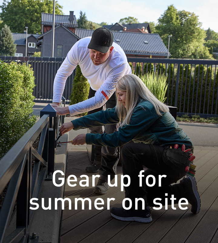 Gear up for summer on site.