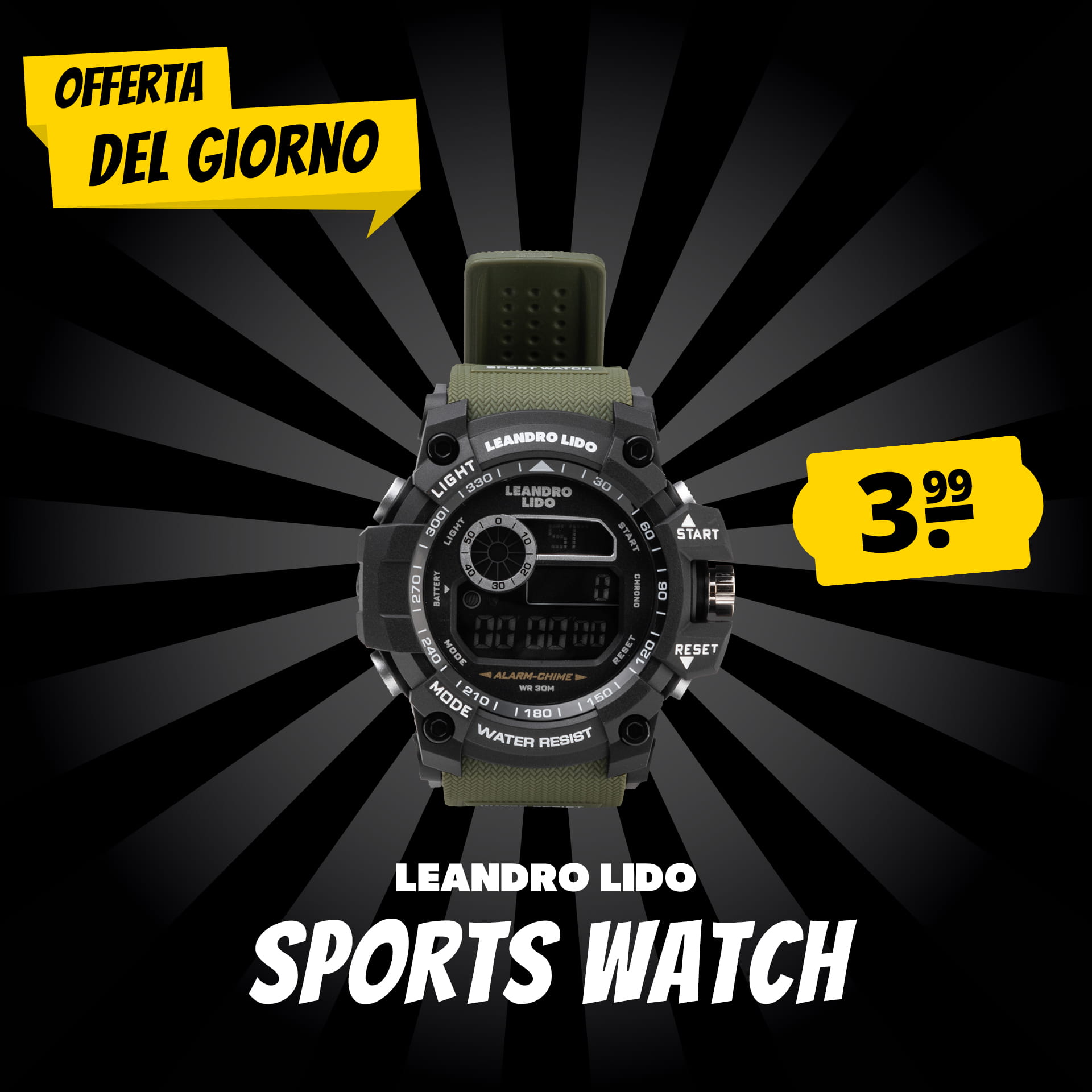 leandro lido palermo unisex orologio sportivo