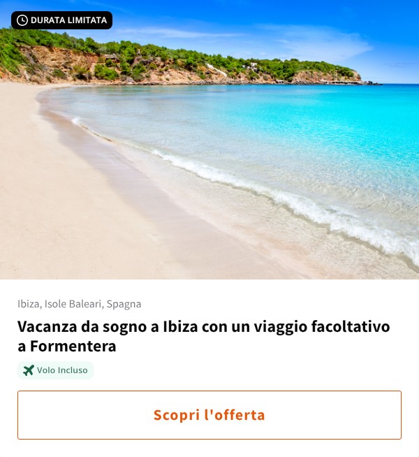 Vacanza da sogno a Ibiza con un viaggio facoltativo a Formentera