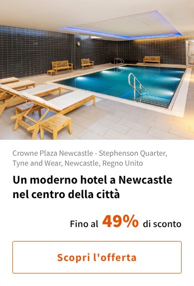Un moderno hotel a Newcastle nel centro della città