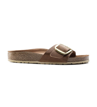 Sandali in pelle Madrid Big Buckle (Vestibilità Stretta) marrone