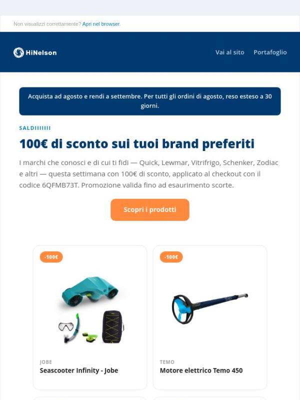 🔥 100€ di sconto immediato sui tuoi brand preferiti