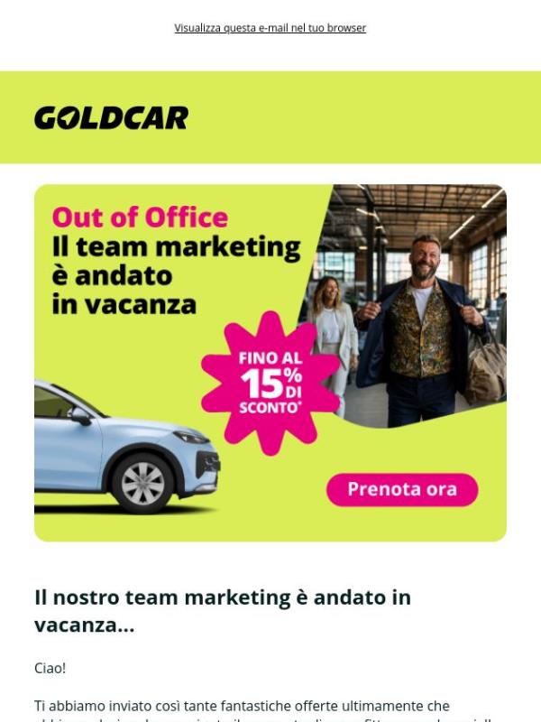 Out of Office: il team marketing è andato in vacanza 🏝️