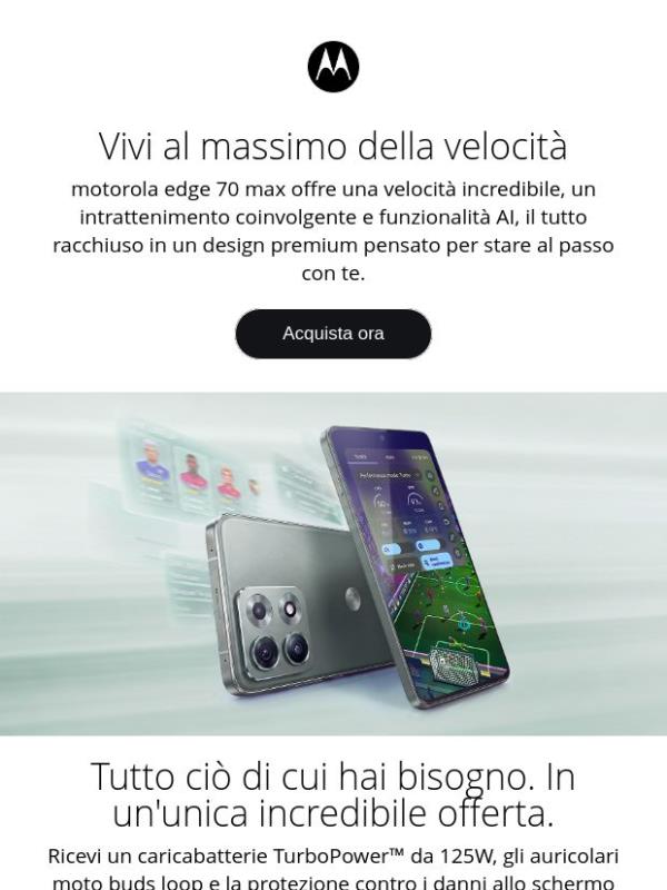 Ultima occasione per passare a motorola edge 70 max con un vantaggio esclusivo