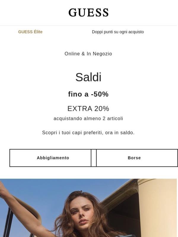 Saldi | Fino a -50% + EXTRA 20% di sconto
