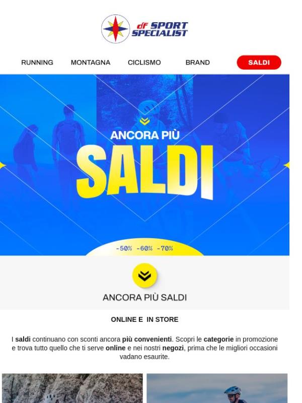 Ancora più saldi ⏰ Non aspettare!