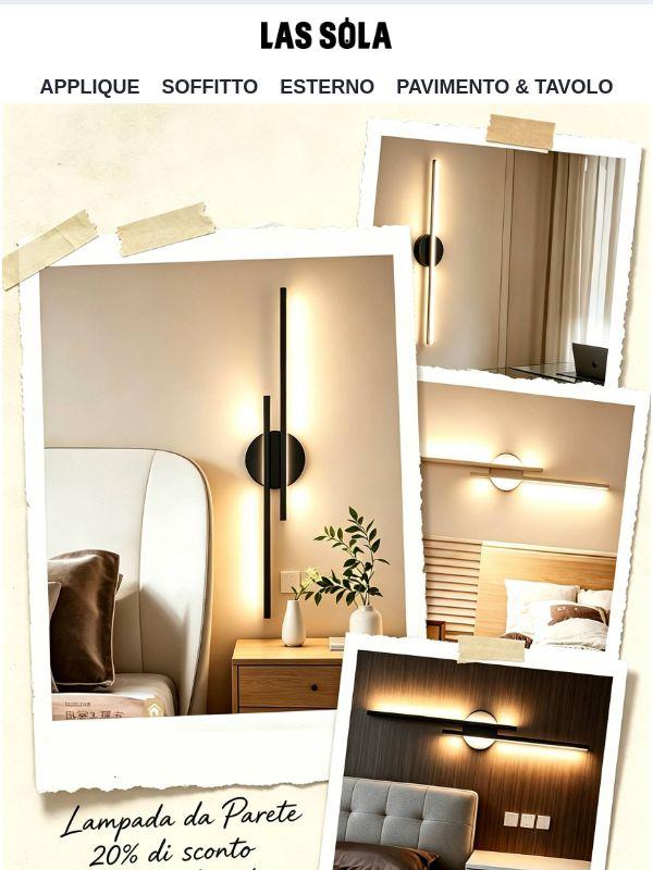 ✨ Arte murale, illuminata | 20% di sconto su applique moderne per la tua casa.