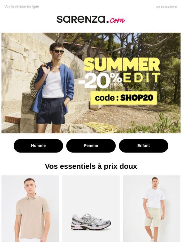 Votre dressing d'été à prix doux 🌞