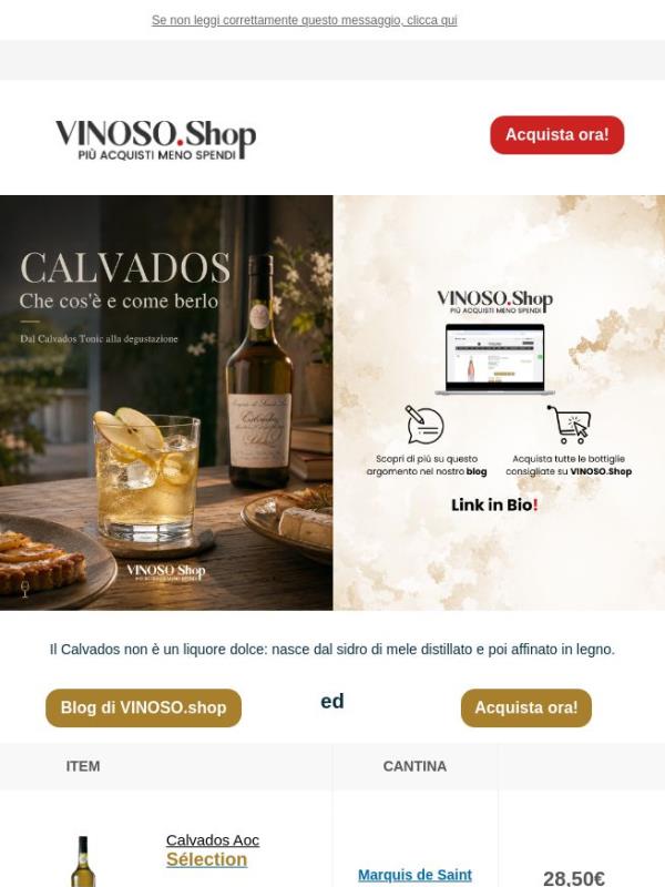 🍏 VINOSO | Il Calvados nasce dal sidro di mele distillato e poi affinato in legno