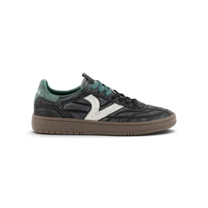 Sneakers Uomo Nere Inserto Verde in Pelle | Victoria