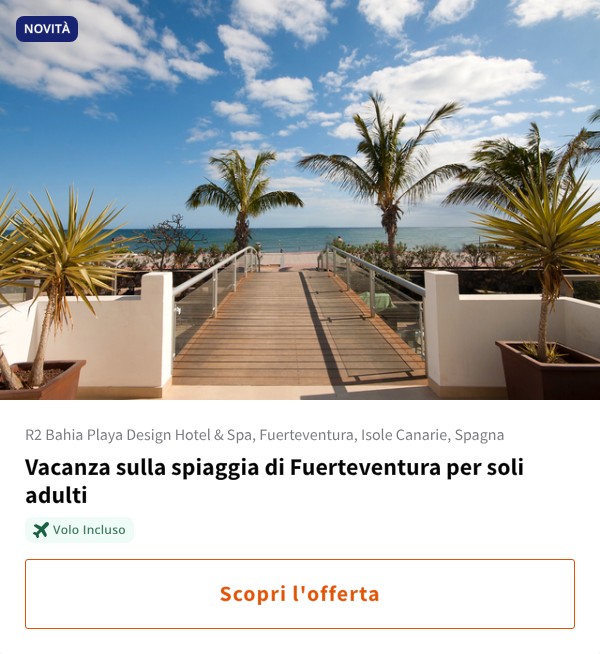 Vacanza sulla spiaggia di Fuerteventura per soli adulti
