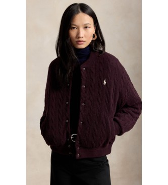 Giacca in lana e cashmere granata