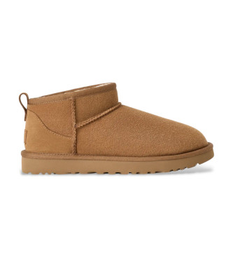 Stivaletti Classic Ultra Mini in pelle marrone