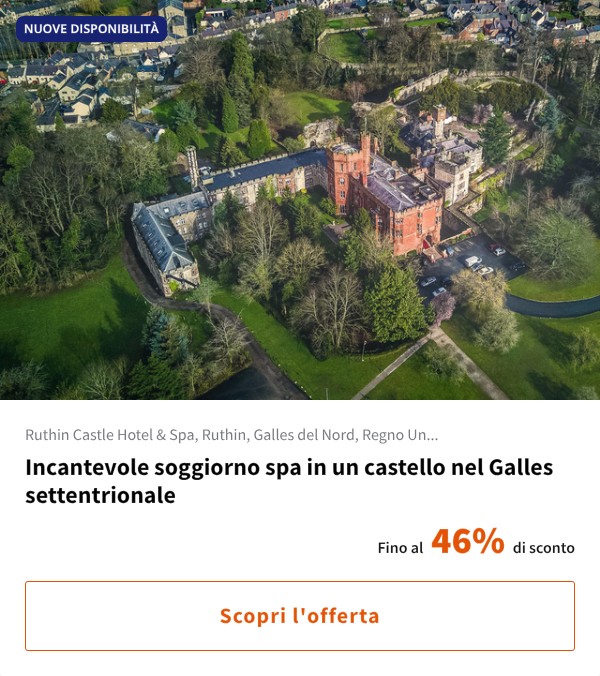 Incantevole soggiorno spa in un castello nel Galles settentrionale