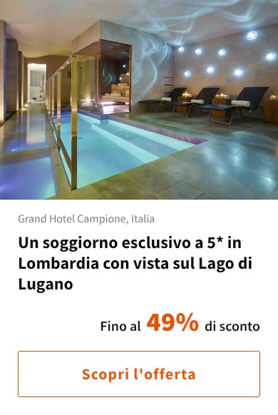 Un soggiorno esclusivo a 5* in Lombardia con vista sul Lago di Lugano