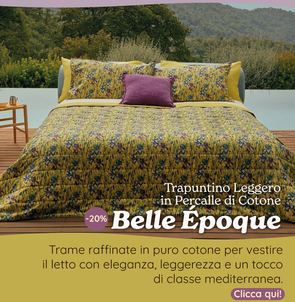 Trapuntino Leggero in Percalle di Cotone Fantasia Floreale - Belle Époque