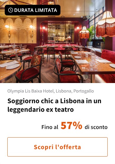 Soggiorno chic a Lisbona in un leggendario ex teatro