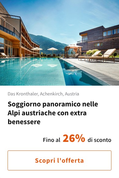 Soggiorno panoramico nelle Alpi austriache con extra benessere