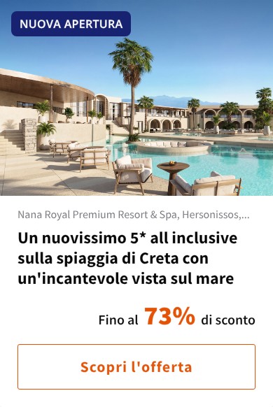 Un nuovissimo 5* all inclusive sulla spiaggia di Creta con un'incantevole vista sul mare