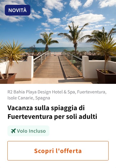 Vacanza sulla spiaggia di Fuerteventura per soli adulti