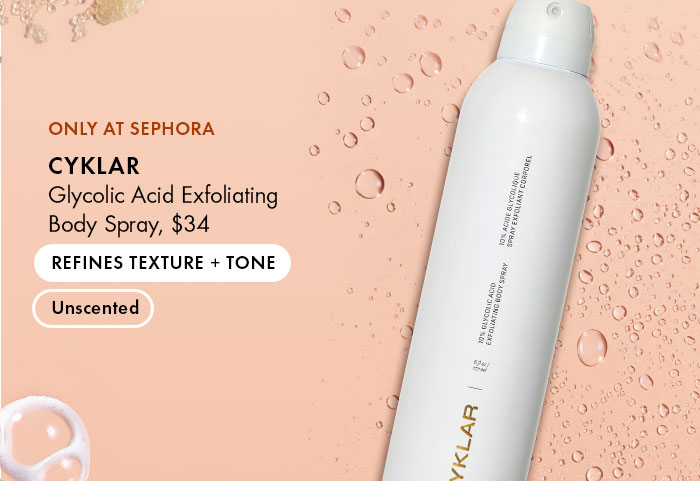 Cyklar Glycolic Acid Exfoliating Body Spray