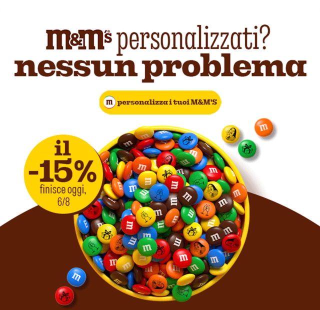 PERSONALIZZA I TUOI M&M'S