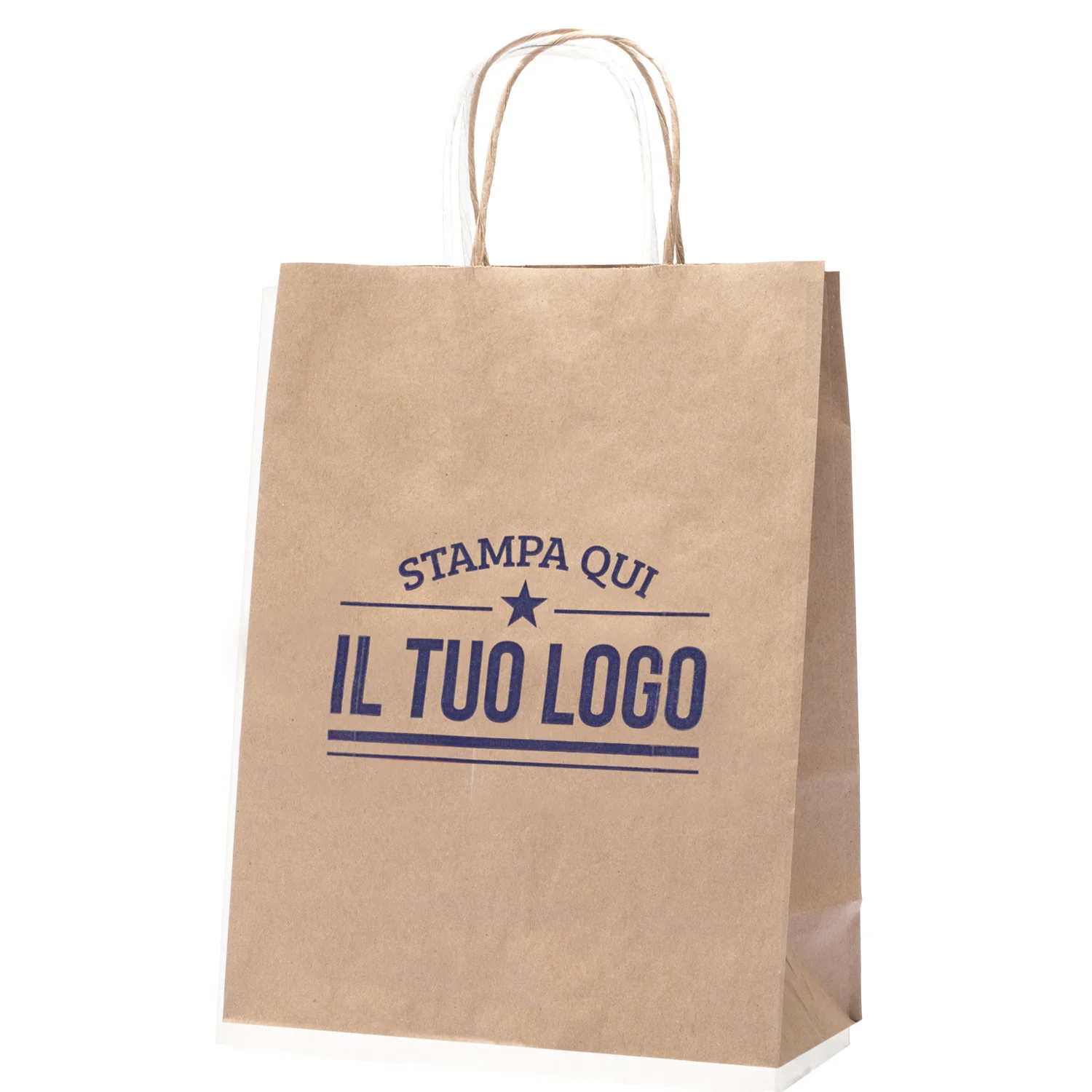 Image of Buste Shopper Carta Riciclata con Cordino Personalizzabile