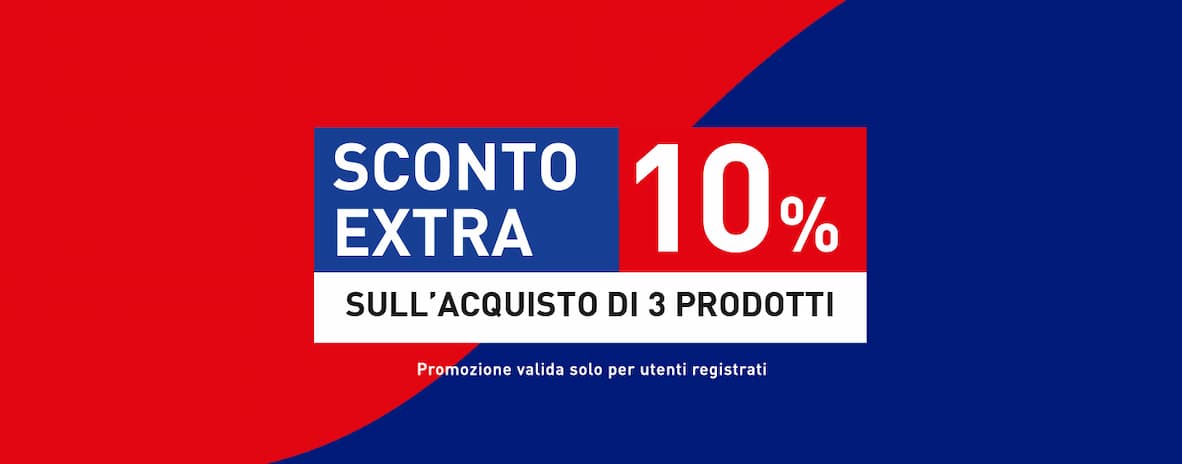 EXTRA 10% DI SCONTO SE ACQUISTI 3 PEZZI