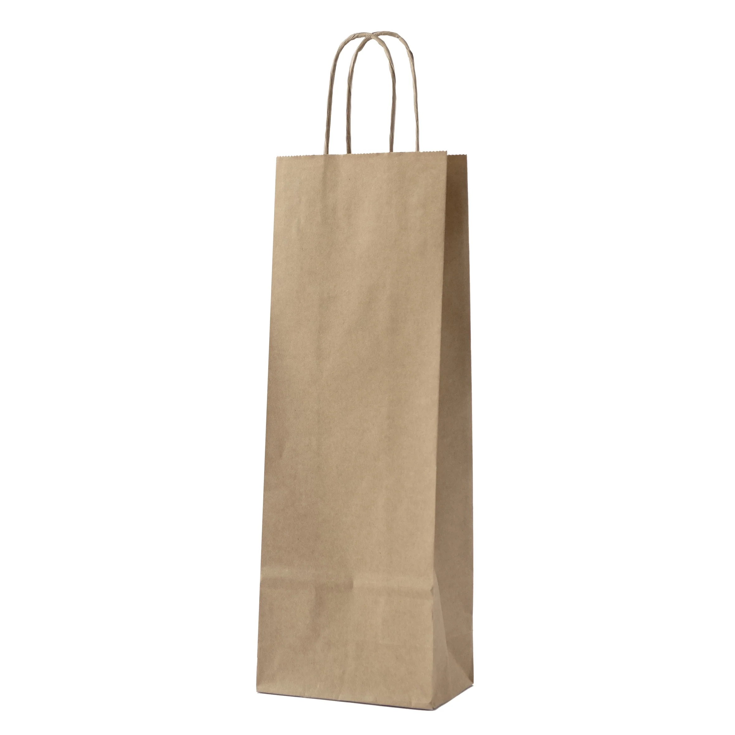 Image of Shopper per Bottiglie Carta Kraft Manico Ritorto