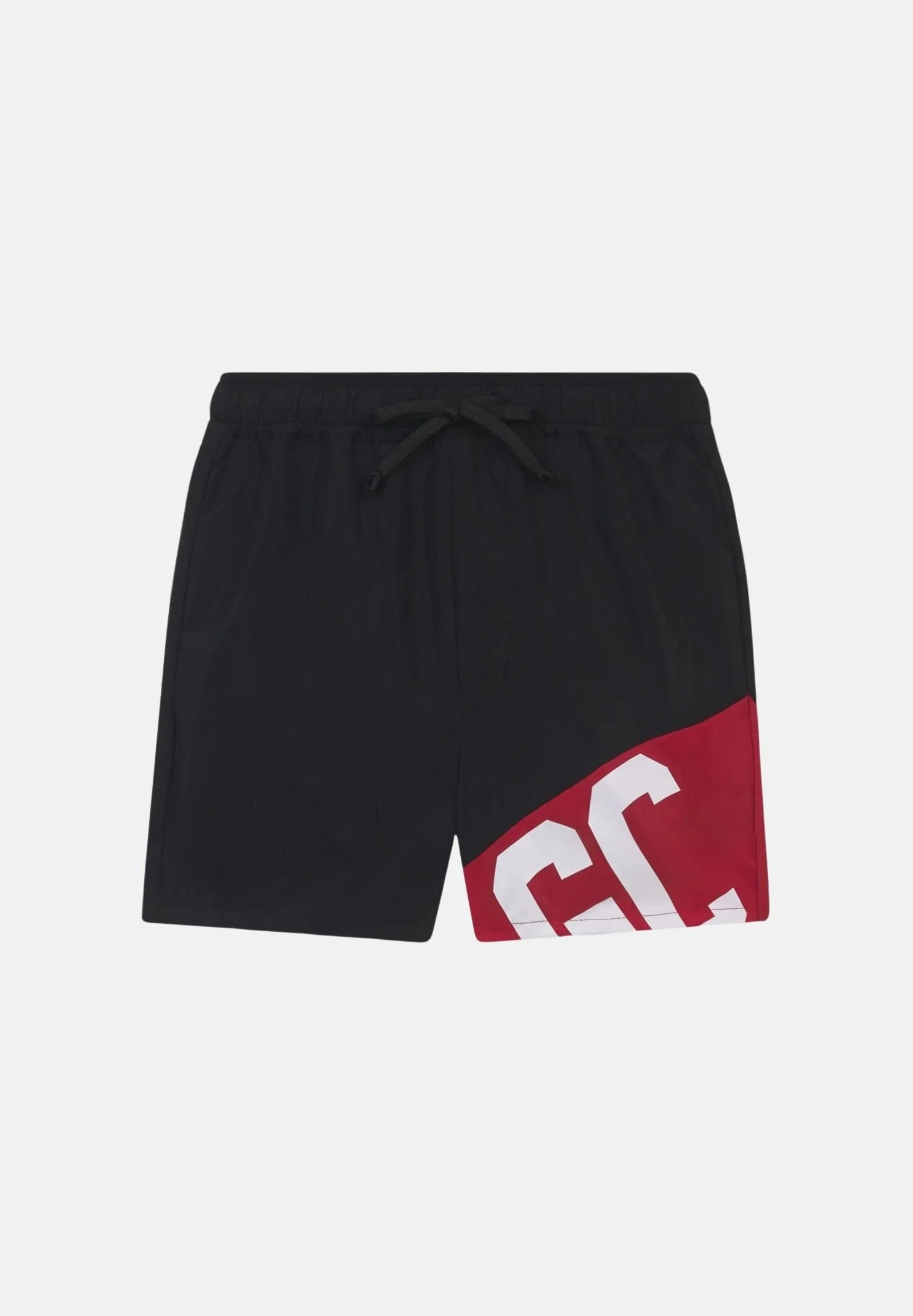 Image of GCDS Shorts mare nero da bambino con stampa